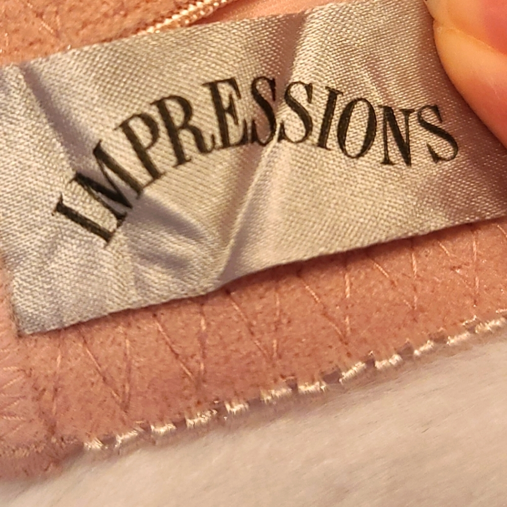 SEXY IMPRESSIONS Pink and white sexy  lace  bra 36c - Picture 5 of 5